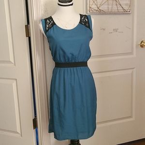 Lace Back Green Dress